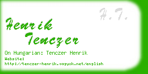 henrik tenczer business card